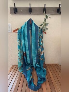 European Cruiseline Van Gogh Almond Blossoms Silk Wrap NWOT by AmaWaterways